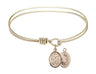 Cable Bangle Bracelet with a Saint Cecilia Marching Band Charm