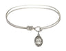 Cable Bangle Bracelet with a Saint John Chrysostom Charm