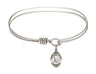 Cable Bangle Bracelet with a Saint Luigi Orione Charm