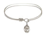 Cable Bangle Bracelet with a Saint Nimatullah Charm