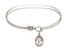 Cable Bangle Bracelet with a Saint Peter Canisius Charm