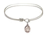 Cable Bangle Bracelet with a Saint Raymond of Penafort Charm