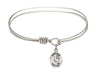Cable Bangle Bracelet with a Saint Regis Charm