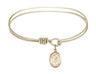 Cable Bangle Bracelet with a Saint Robert Bellarmine Charm