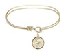 Cable Bangle Bracelet with a Scapular Charm