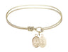 Cable Bangle Bracelet with a Scapular Charm