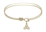 Cable Bangle Bracelet with a Trinity Irish Knot Charm