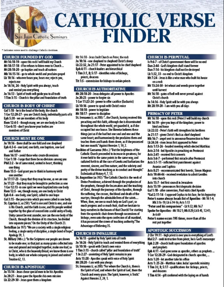 Catholic Verse Finder LARGE EDITION