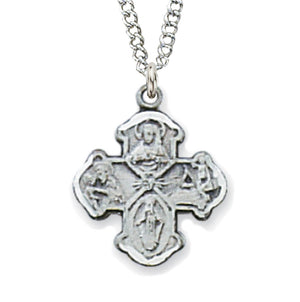 Child Size Sterling Silver 4-Way Medal