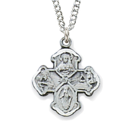 Child Size Sterling Silver 4-Way Medal