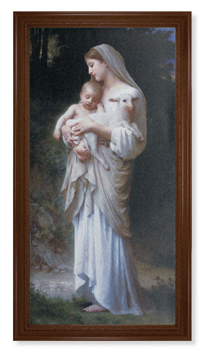 Church Size Divine Innocence Walnut Finish Framed Art