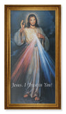 Church Size Divine Mercy 22x44 Antiqued Frame Print or Canvas