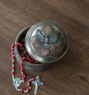 Bronze Seven Gifts of the Holy Spirit Keepsake Box