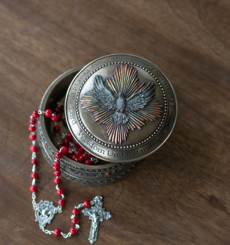 Bronze Seven Gifts of the Holy Spirit Keepsake Box