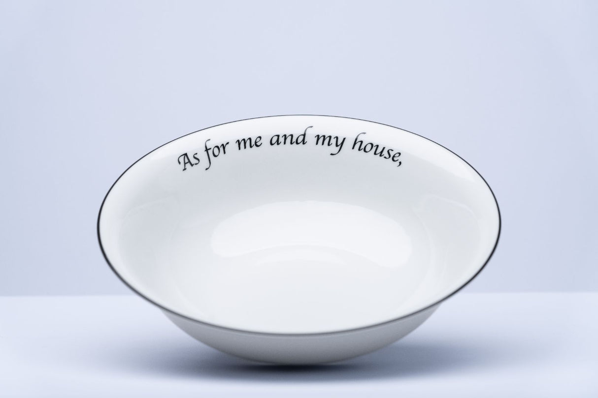 Daily Bread Scripture Serving Bowl – Joshua 24:15 Porcelain Vegetable Bowl (10")