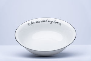 Daily Bread Scripture Serving Bowl – Joshua 24:15 Porcelain Vegetable Bowl (10")