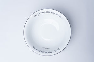 Daily Bread Scripture Serving Bowl – Joshua 24:15 Porcelain Vegetable Bowl (10")