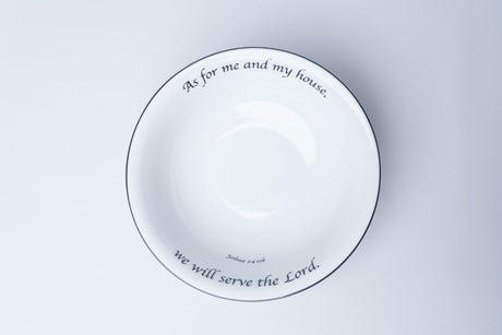 Daily Bread Scripture Serving Bowl – Joshua 24:15 Porcelain Vegetable Bowl (10")