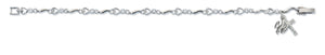 Cubic Zirconia Stones with Charms Bracelet 7.5 Inches