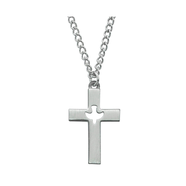 Pewter Cross Necklace for Young Men