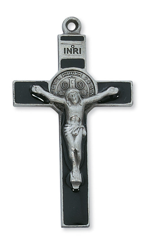 Pewter St. Benedict Crucifix Necklace