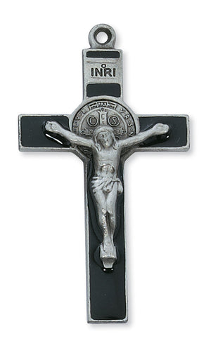 Pewter St. Benedict Crucifix Necklace