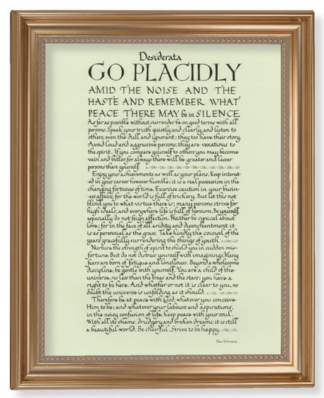 Desiderata Poem 11x14 Framed Print Artboard