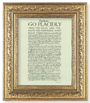 Desiderata Poem 8x10 Framed Print Under Glass