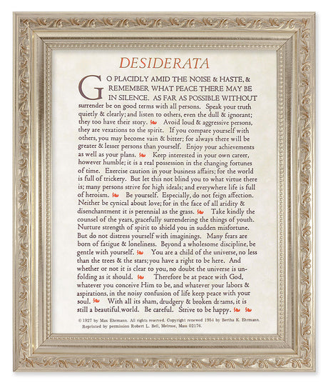 Desiderata Poem 8x10 Framed Print Under Glass