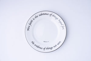 Daily Bread Scripture Dinner Plates – Set of 4 Porcelain Plates with Bible Verses