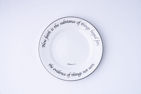 Daily Bread Scripture Dinner Plates – Set of 4 Porcelain Plates with Bible Verses
