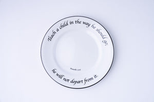 Daily Bread Scripture Dinner Plates – Set of 4 Porcelain Plates with Bible Verses