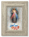 Divine Mercy House Blessing 8x6 Gray Oak Frame