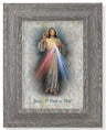 Divine Mercy of Jesus 7x9 Gray Oak Frame