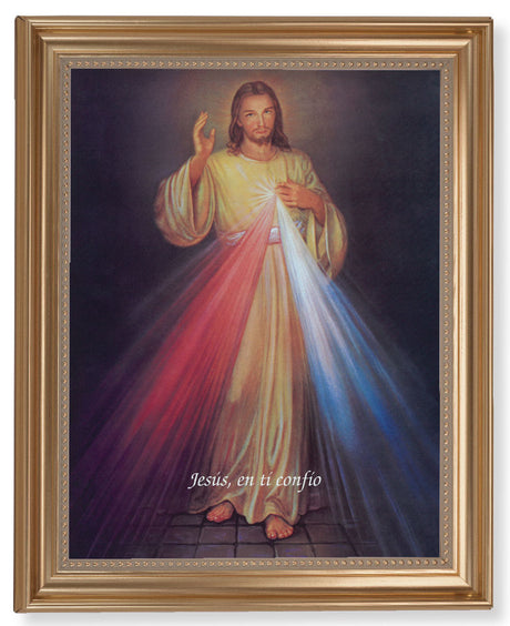 Divine Mercy in Spanish 11x14 Framed Print Artboard