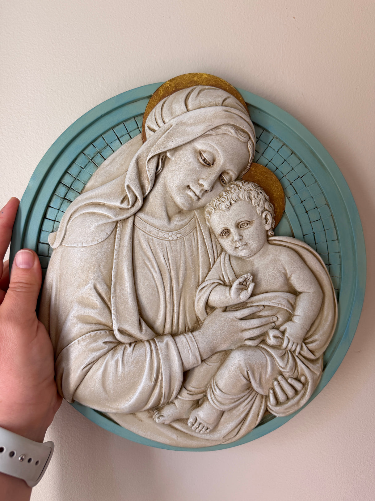 Madonna and Child Garden Plaque | Catholic Mother's Day Gift