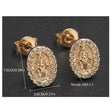 Crystal Miraculous Medal Earrings