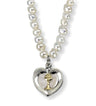 Enamel and Gold Chalice with Freshwater Peal Necklace
