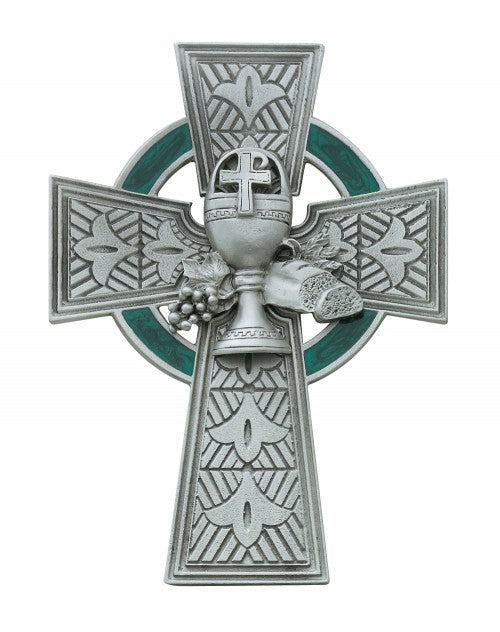 First Communion Pewter Celtic Cross - 4 3/4' H