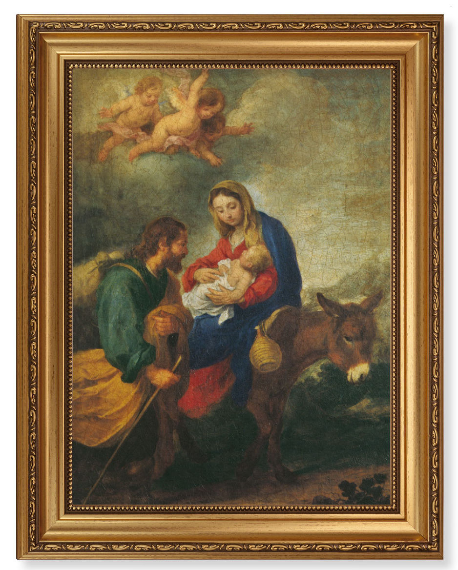 Flight into Egypt by Murillo 12x16 Framed Print Artboard