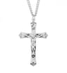 Flower Tip Men's Crucifix Necklace