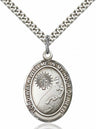 Footprints In The Sand Cross Pendant