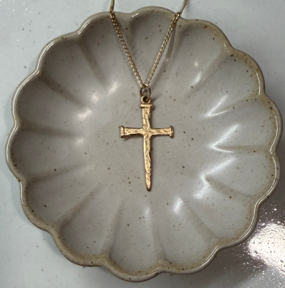 Nail Cross Pendant | Sterling Silver, 14KT Gold Filled & 14K Solid Gold