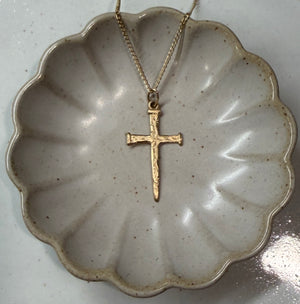 Nail Cross Pendant | Sterling Silver, 14KT Gold Filled & 14K Solid Gold