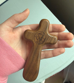 5 Inch Eucharist Hand Cross with Magnetic Base - First Communion Gift