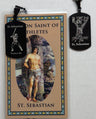 St. Sebastian Baseball Dog Tag Necklace with Prayer Card for Boys & Men