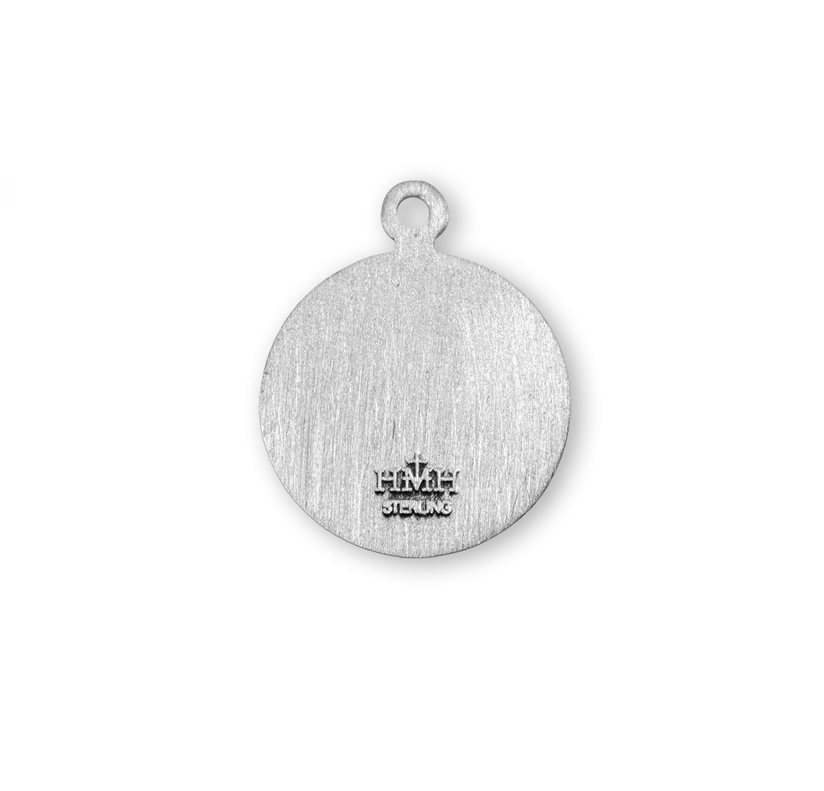 Round Holy Baptism Medal Godchild Pin, Sterling Silver