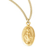 Oval Miraculous Medal Necklace, Gold Over Sterling Silver