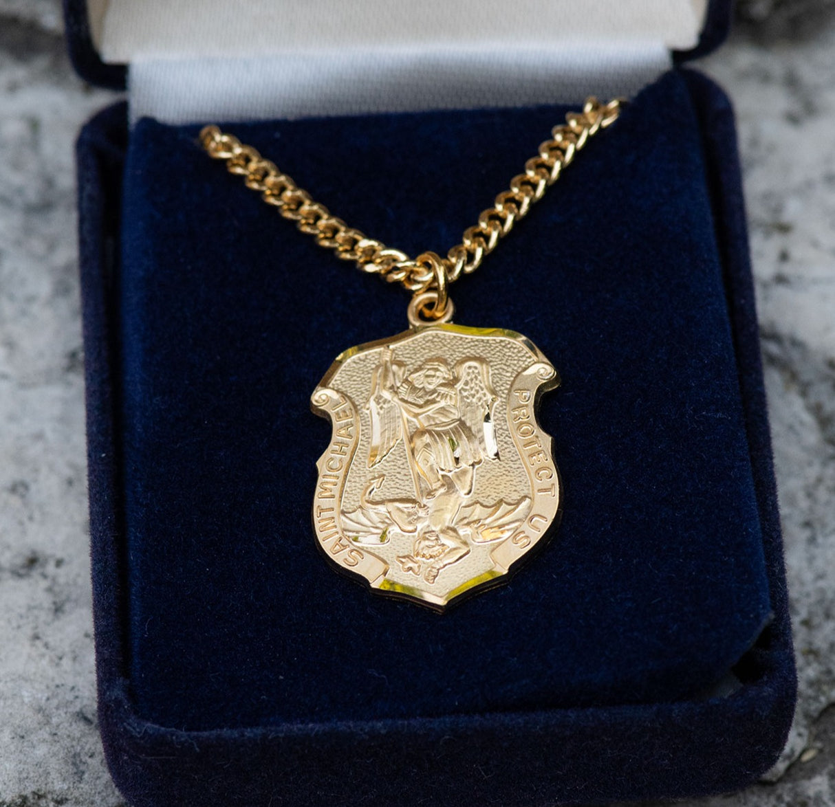 St. Michael Medal with Shield Shape