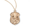 Charm Size Badge Shape Saint Michael Necklace